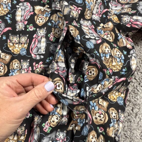 Infinity Chic Cats And Dogs Vintage 80s Bomber Jacket Womens One Size USA - Picture 3 of 8